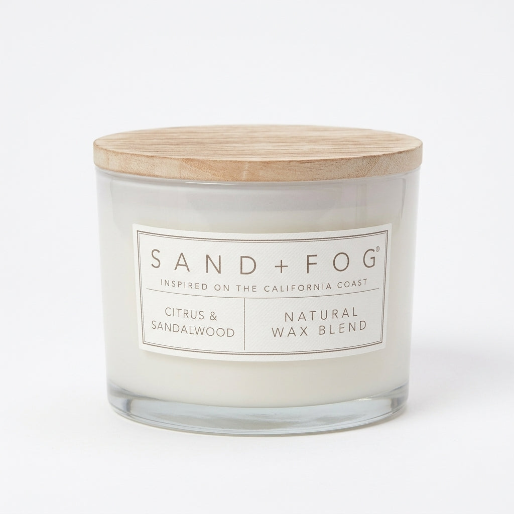 Vela Aromática Citrus &amp; Sandalwood – Sand + Fog