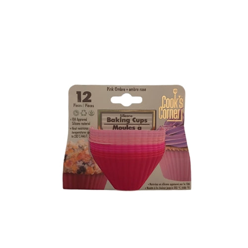 Set de 12 Moldes de Silicona para Hornear – Color Rosa