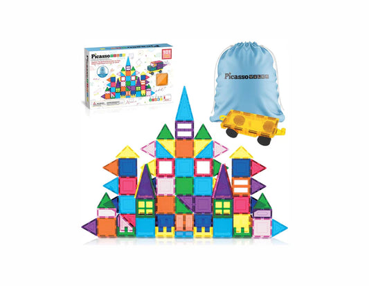 Picasso Tiles 101pz con Base para Coche y Bolsa de Viaje