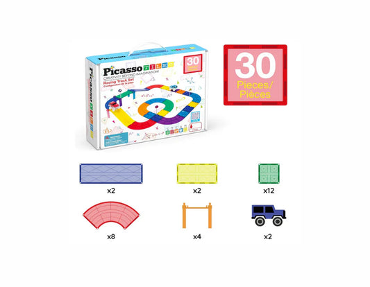 PicassoTiles – Set Magnético Tiles Race Track Play Set PTR 30